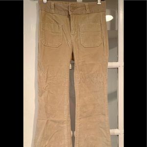 Cream bootcut thin wale cords perfect for fall